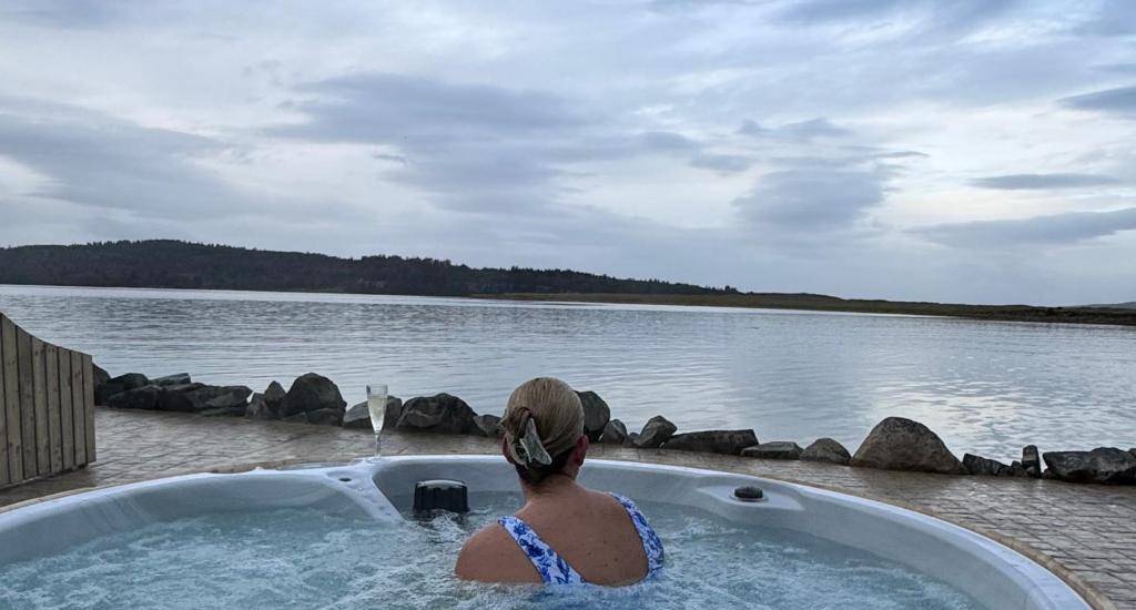 Hot tub overlooking the Donegal waterfront